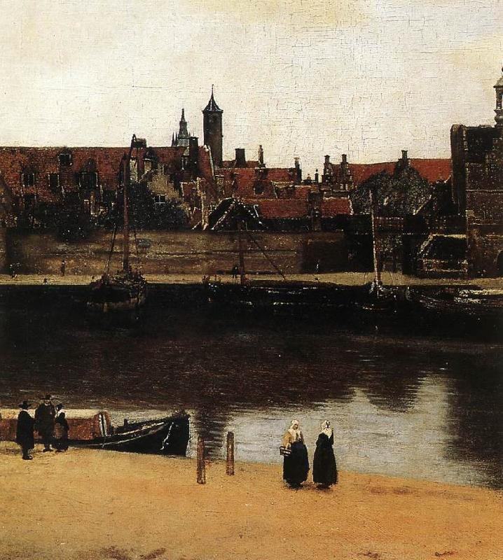 VERMEER VAN DELFT, Jan View of Delft (detail) wt oil painting image